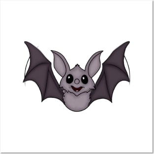 Cute Bat Drawing Posters and Art